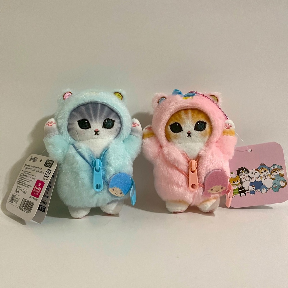 Mofusand Sanrio Plush Set - Blue and Pink Little Twin Stars ⭐️ NWT